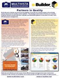 Multivista and e-Builder: Partners in Quality