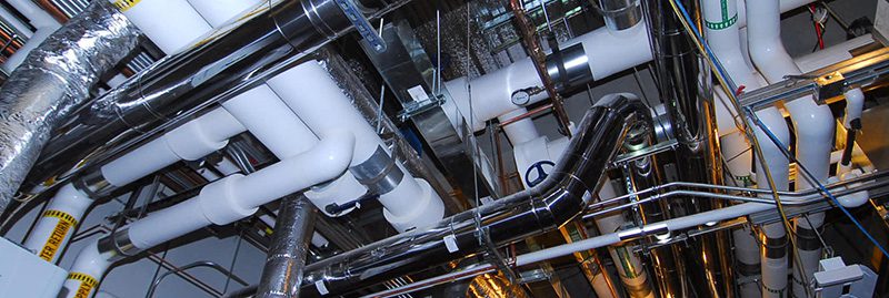 complex systems in a building captured with MEP construction photography