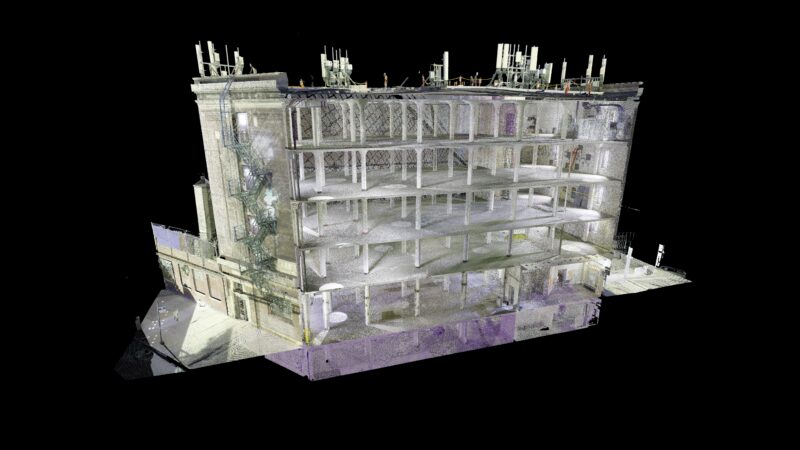 3d laser scan of a construction project to create digital twins