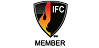 IFC Member logo, a black shield with a red, orange, and yellow flame design and 'IFC' text.