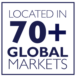Located in 70+ global markets