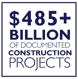 $485+ billion of documented construction projects.