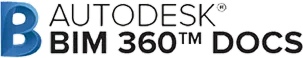 Autodesk BIM 360 Docs logo with a blue 3D letter B.