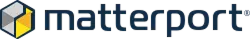 Matterport logo, a grey and yellow hexagonal icon next to the blue text 'matterport'.