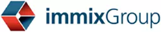 immixGroup logo with a red and blue hexagonal icon.