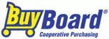BuyBoard logo, featuring 'Buy' as a yellow shopping cart and blue 'Board' text. Tagline: Cooperative Purchasing.