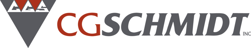 CG Schmidt Inc. logo: red 'CG', gray 'SCHMIDT INC.', and a gray inverted triangle icon with white 'CGS'.