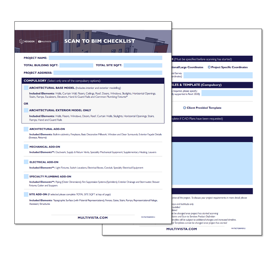 Scan to BIM Checklist