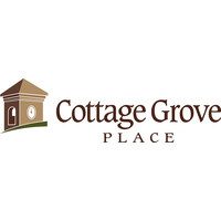Cottage Grove Place logo with a brown building icon on a green base, and the name "Cottage Grove PLACE".