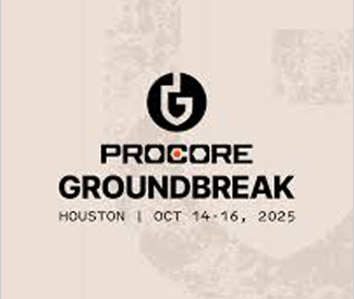 Procore Groundbreak 2025 event logo, Houston, October 14-16.