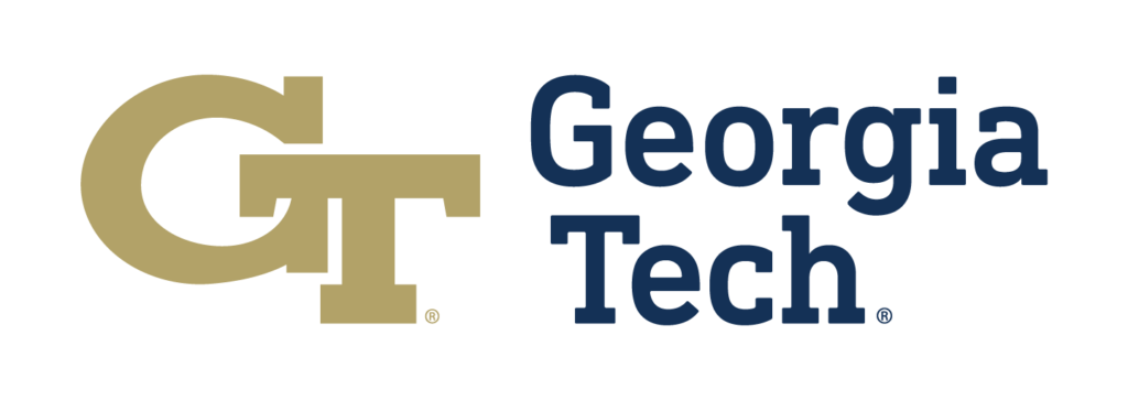 Georgia Tech logo with a gold 'GT' monogram and 'Georgia Tech' in blue text.