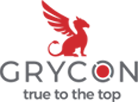 Grycon logo featuring a red gryphon illustration above the company name and 'true to the top' tagline.