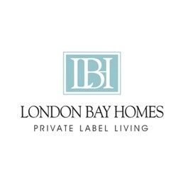 London Bay Homes logo with stylized LBH emblem and 'Private Label Living' tagline.