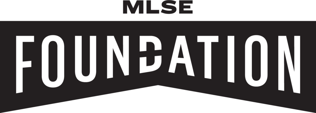 MLSE Foundation logo. 'FOUNDATION' in large white text on black banner, with 'MLSE' in gray text above.