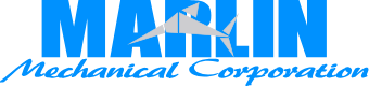 Marlin Mechanical Corporation logo with blue text and stylized gray elements.
