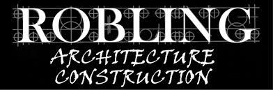 Robling Architecture Construction logo with blueprint grid design.