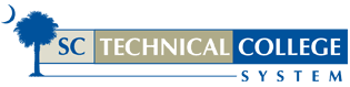 SC Technical College System logo with a blue palmetto tree and crescent moon symbol.
