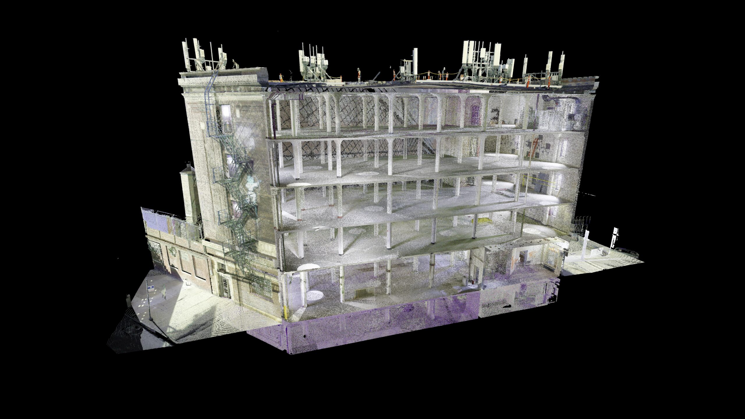 3d laser scan of a construction project to create digital twins