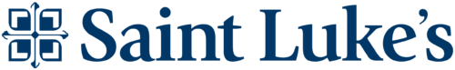 Saint Luke's logo with a blue stylized cross emblem.