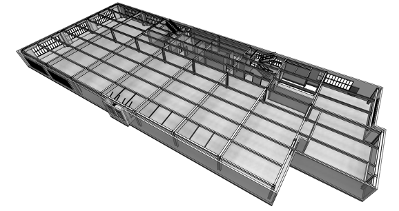 3D BIM Model of a floorplan