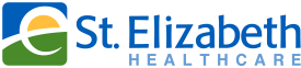 St. Elizabeth Healthcare logo with blue, green, and yellow icon.