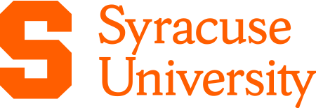 Syracuse University logo, featuring a large orange block 'S' next to 'Syracuse University' text.