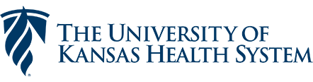 The University of Kansas Health System logo with a blue shield emblem.