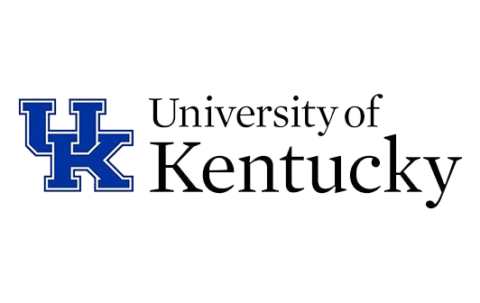University of Kentucky logo with blue 'UK' emblem and text.