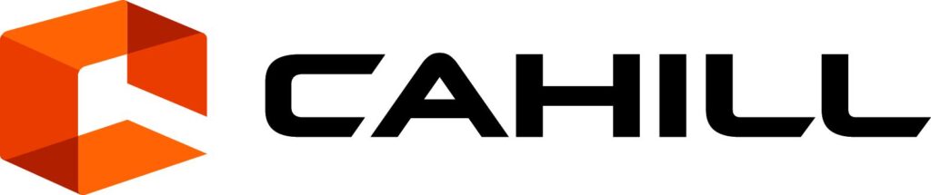 CAHILL logo, featuring black text and an orange, geometric letter C icon.