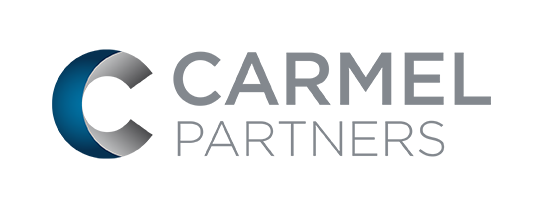 Carmel Partners logo featuring a stylized blue and silver 'C' icon and the company name.