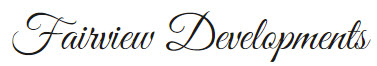 Fairview Developments company logo in an elegant script font.