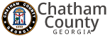 Official logo for Chatham County, Georgia, featuring a seal and the county name.