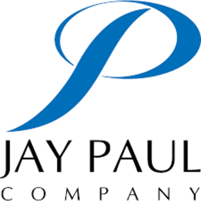 Blue stylized P logo for Jay Paul Company.