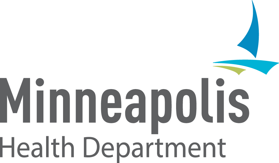 Minneapolis Health Department logo with blue and green sailboat icon.