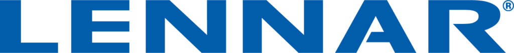 Lennar logo, a blue wordmark with the registered trademark symbol.