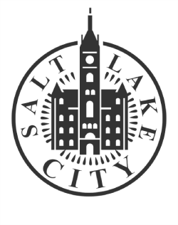 Salt Lake City logo featuring the City Hall building within a circular border with the city name.