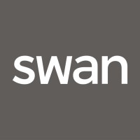 Swan brand logo, white text on dark gray background.